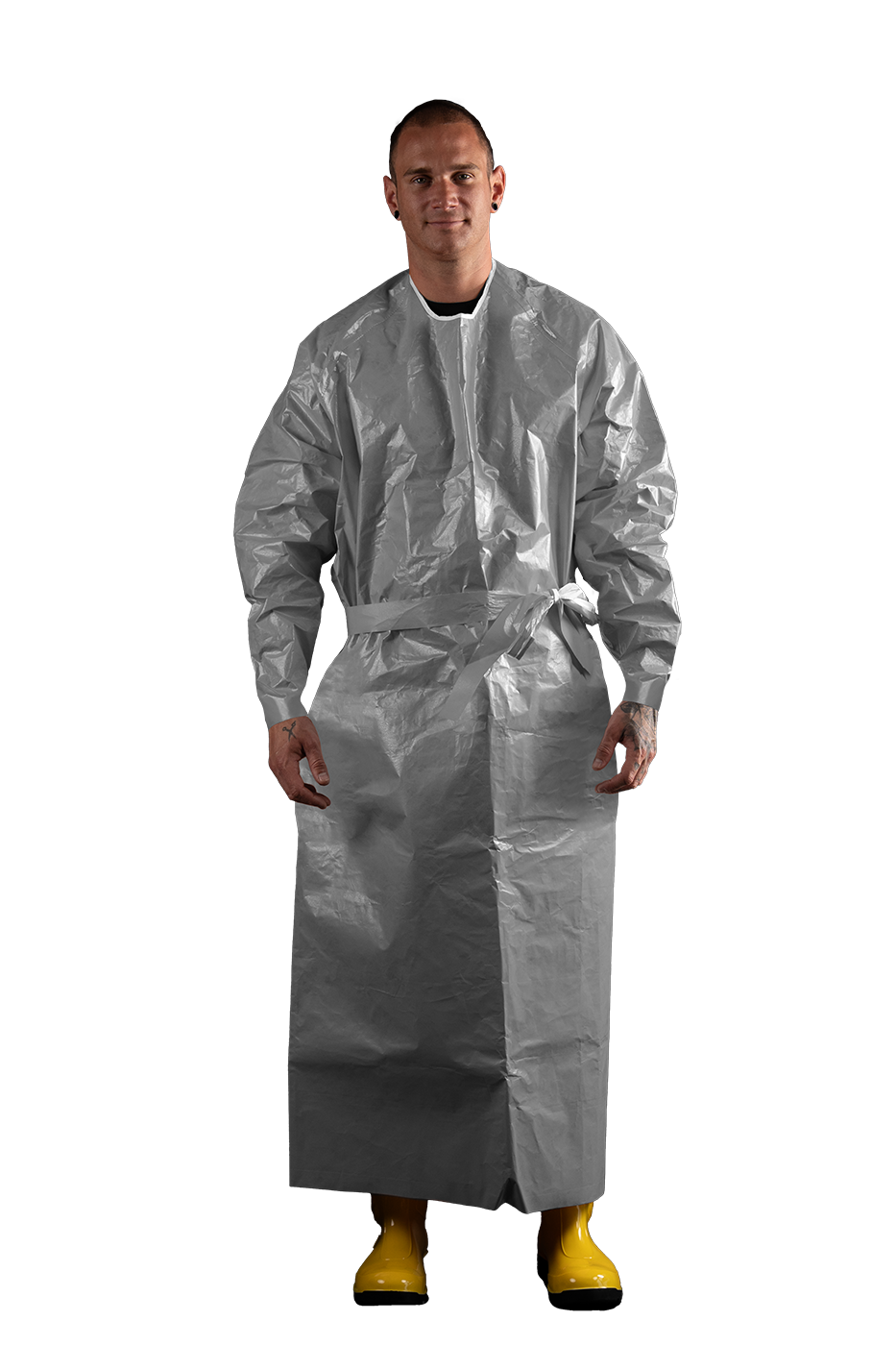 Surgical gown Tychem F D gray XL/XXL (145 cm / 150 cm)