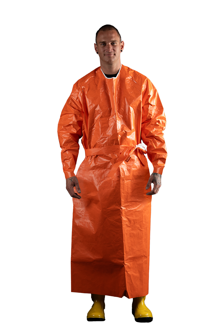 Surgical gown Tychem F D orange M/L (120 cm / 145 cm)